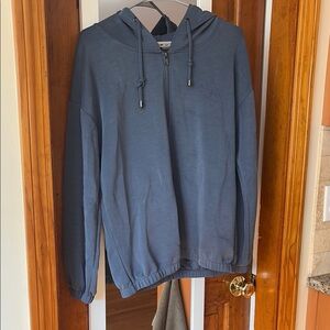 Cable & Gauge Blue Zip Up Sweater